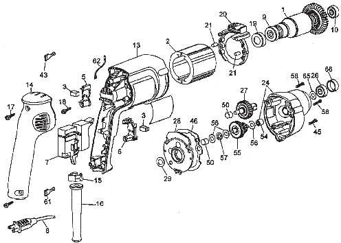 Exploded parts diagram — Motor Unit