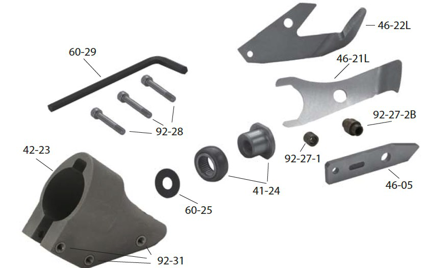 Exploded parts diagram — Shear Head