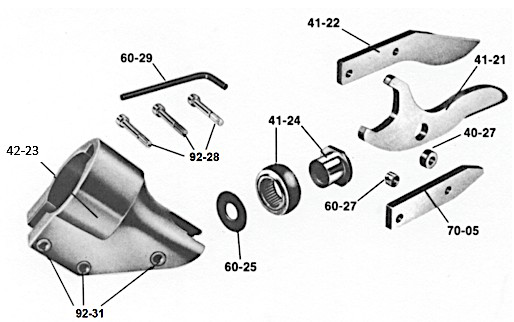 Exploded parts diagram — Shear Head