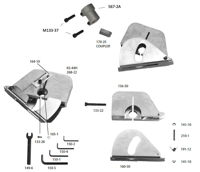 Exploded parts diagram — Saw Unit